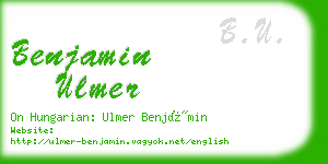 benjamin ulmer business card